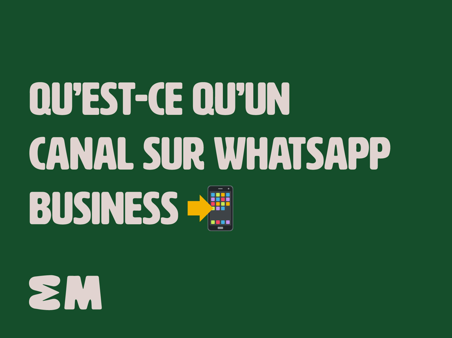 Qu’est-ce qu’un canal sur WhatsApp Business